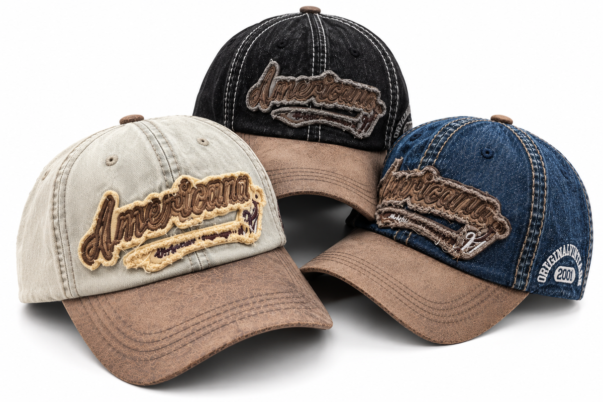 Men's Distressed America Patch Cap - all colors