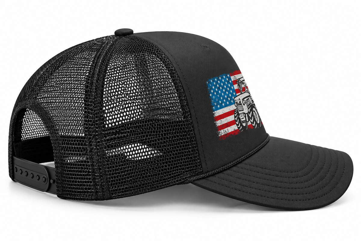 Men's American Tractor Trucker Cap - side/back view