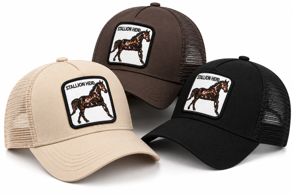 Men's Stallion Patch Trucker Cap - all colors